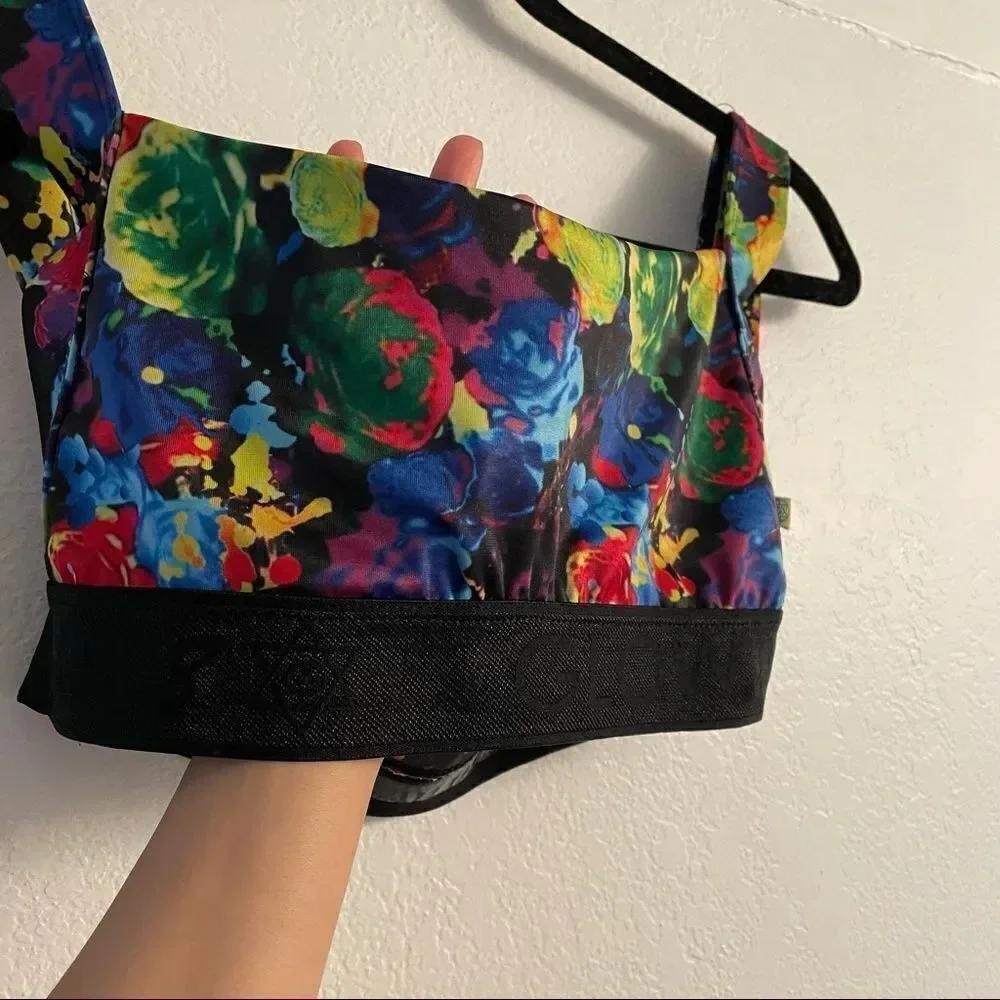 Glow8 multi color cute sports bra